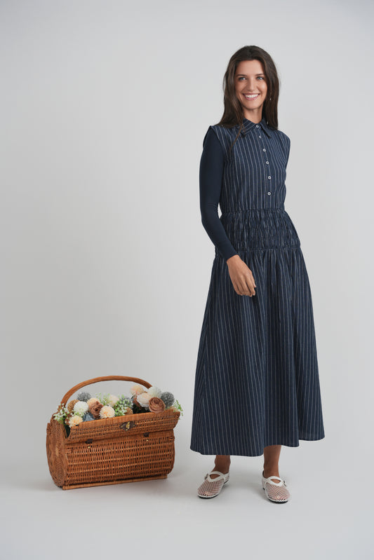STRIPED DENIM JUMPER