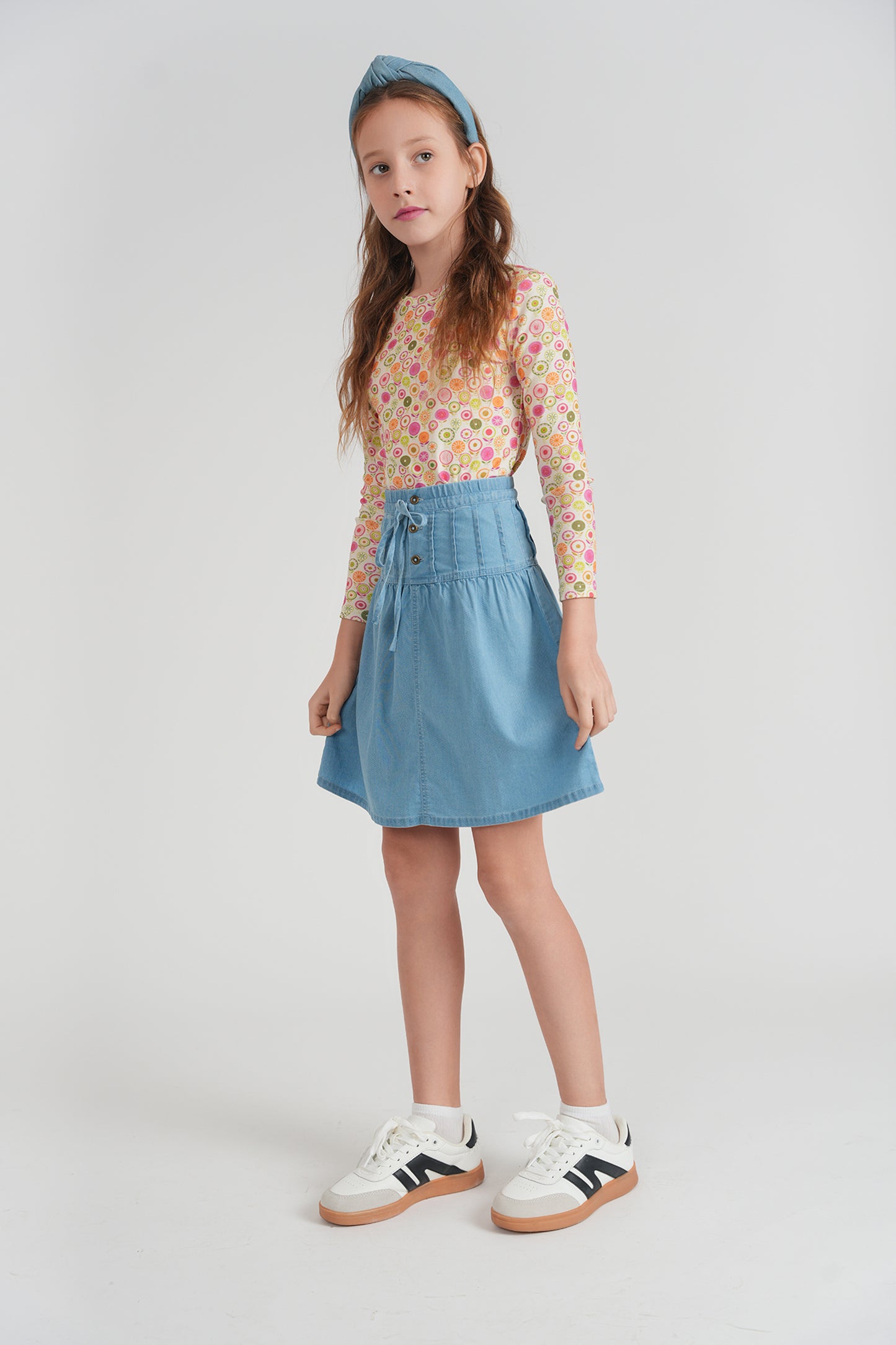 CIRCLE FLOWER PRINT TOP