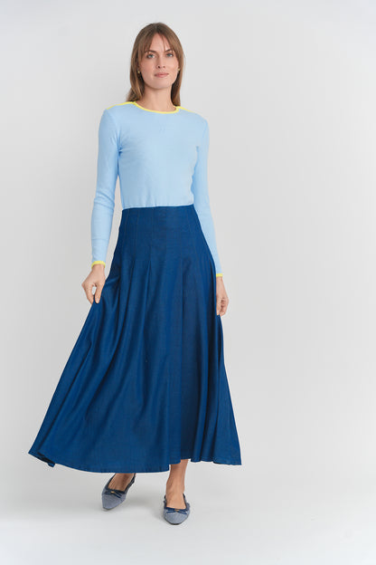 RIB TOP WITH CONTRAST TRIM