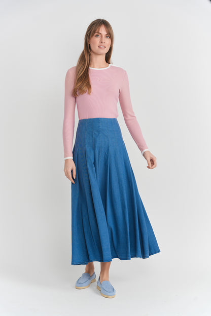 RIB TOP WITH CONTRAST TRIM