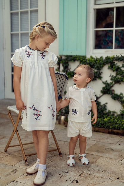 COTTON DRESS WITH EMBROIDERY