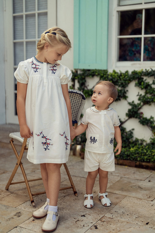 COTTON DRESS WITH EMBROIDERY