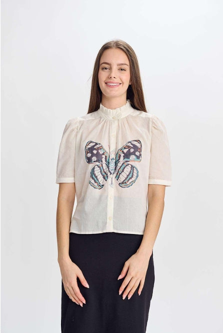 BUTTERFLY BUTTON DOWN SHIRT