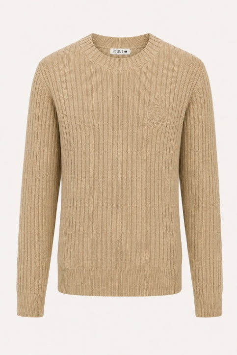 POINT CABLE CREST SWEATER