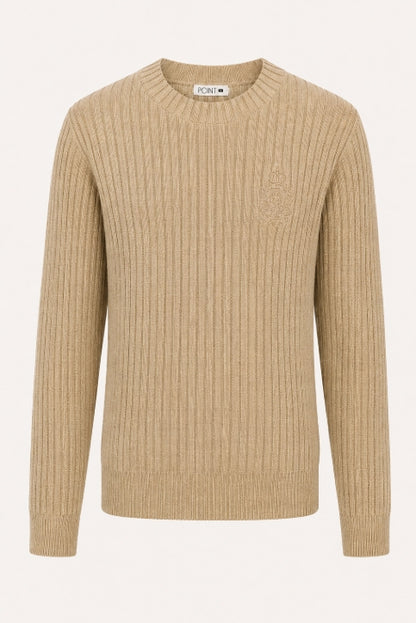 POINT CABLE CREST SWEATER
