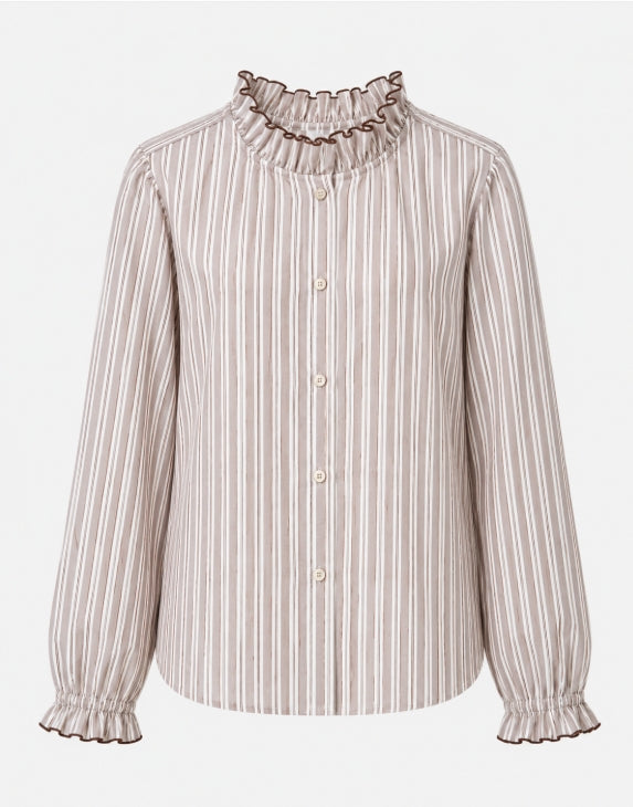 POINT RUFFLE BLOUSE