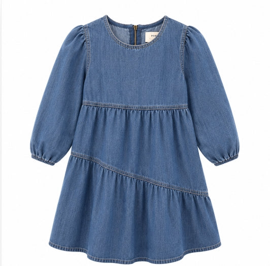 CRISS CROSS  DENIM DRESS