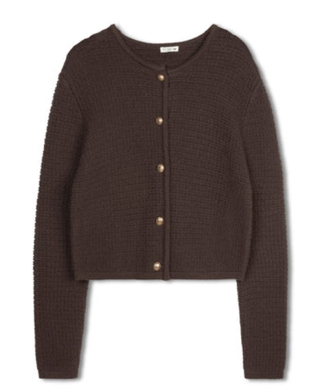 POINT BOXY KNIT CARDIGAN