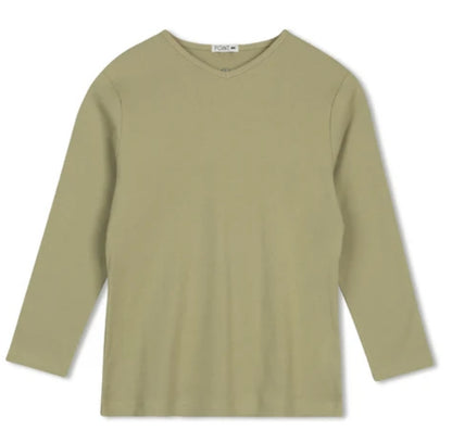 POINT 3/4 SLEEVE V-NECK