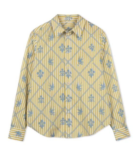 POINT PRINTED POLIN BLOUSE