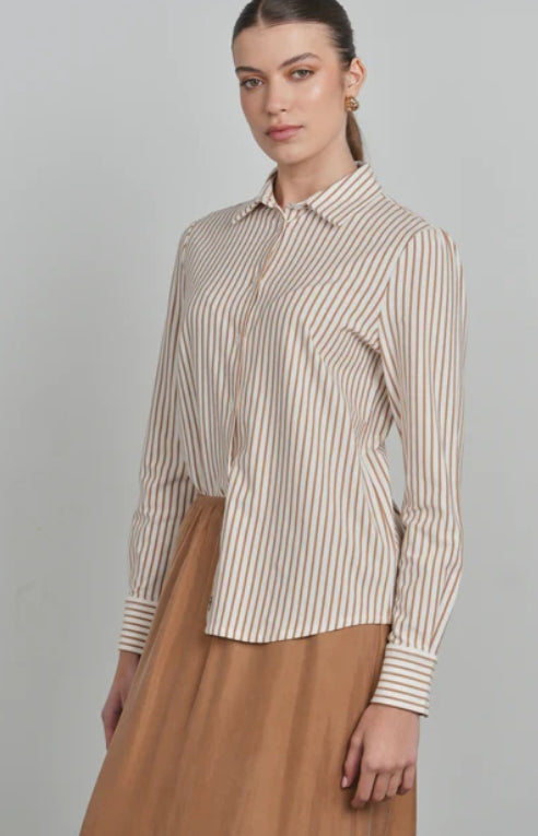 POINT KNIT BUTTON UP SHIRT