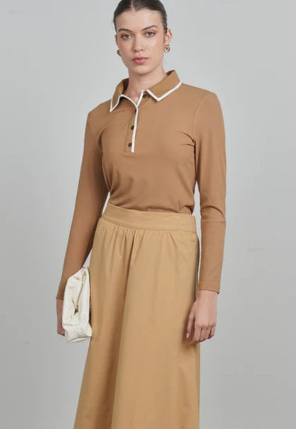 POINT PIPED POLO TEE