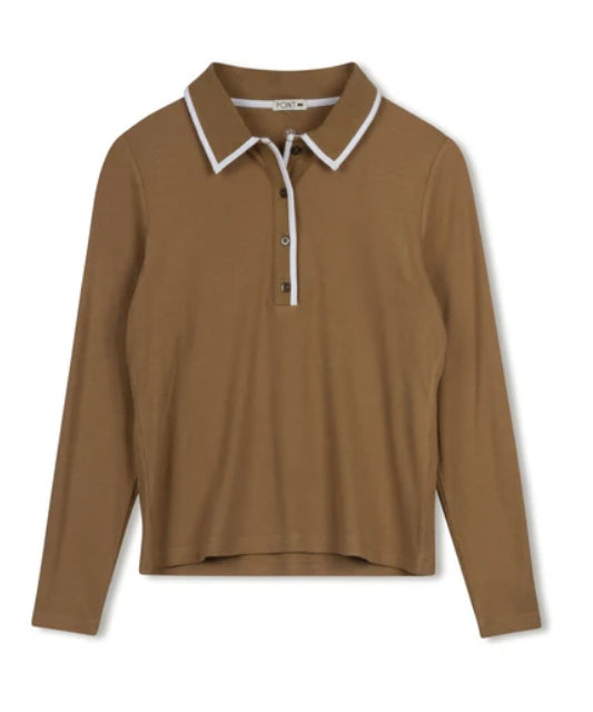 POINT PIPED POLO TEE