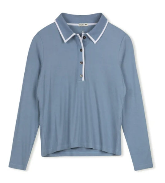 POINT PIPED POLO TEE