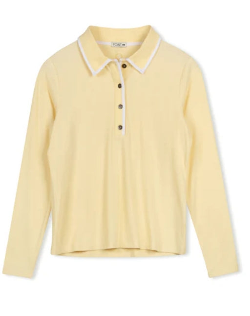 POINT PIPED POLO TEE