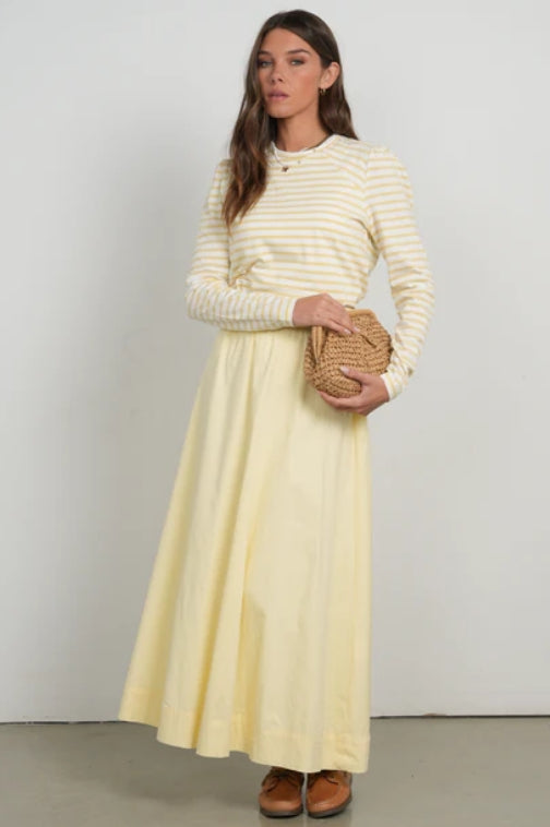 POINT GORED LINEN SKIRT