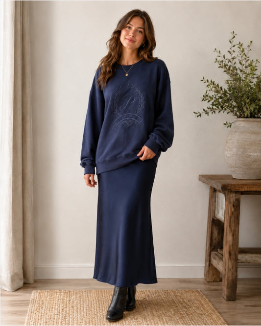 POINT EMBROIDERED SWEATSHIRT