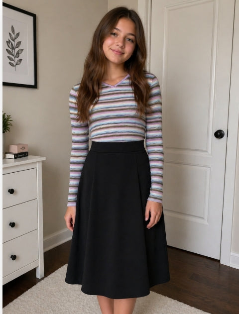 BASIC KNIT CIRLE SKIRT