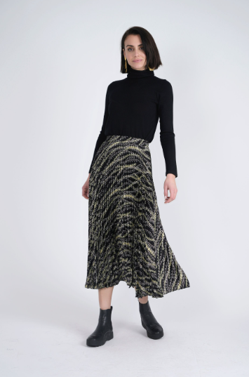 CHAIN PLEATED SKIRT