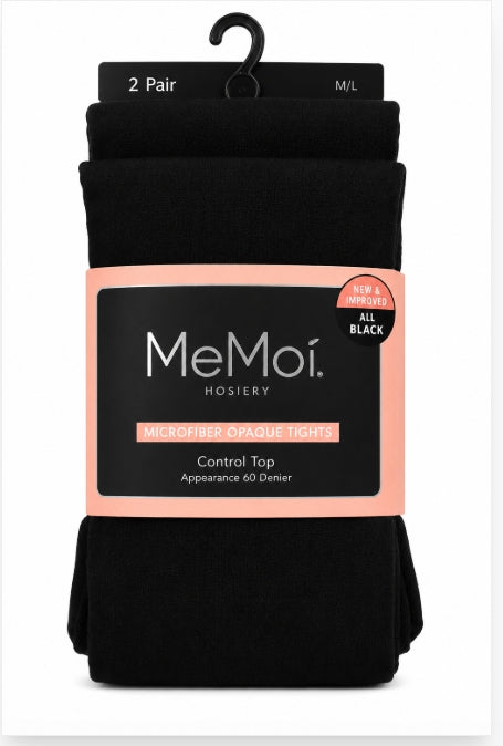 MeMoi Black Tights 2pack