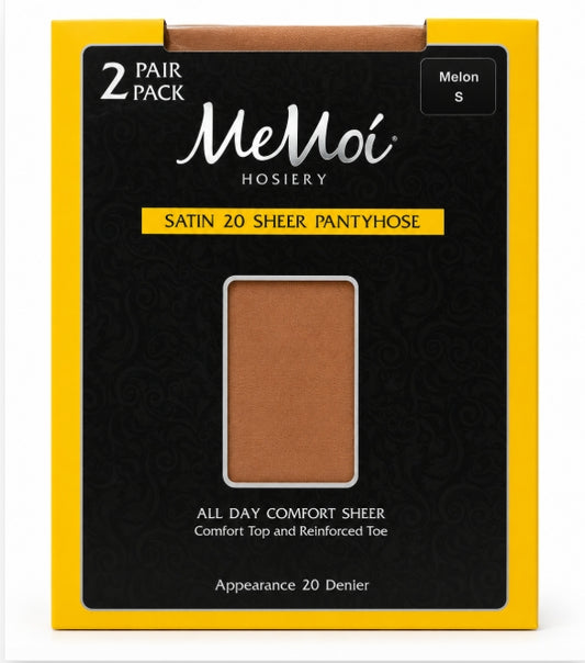 MEMOI SATIN 20 SHEER PANTYHOSE