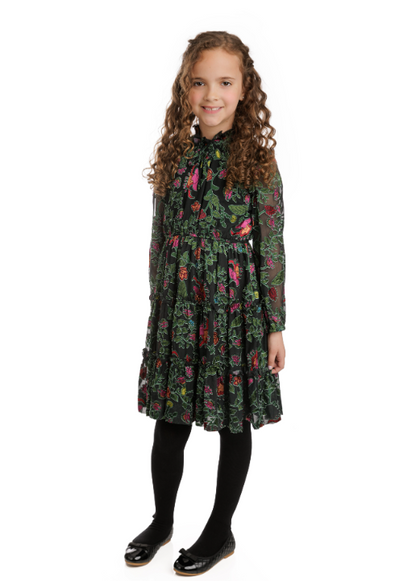 FLOWER VINE LAYERED DRESS