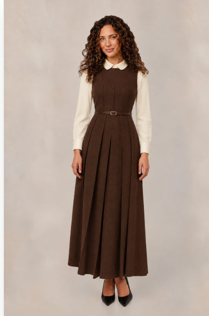 BROWN JUMPER DRESS