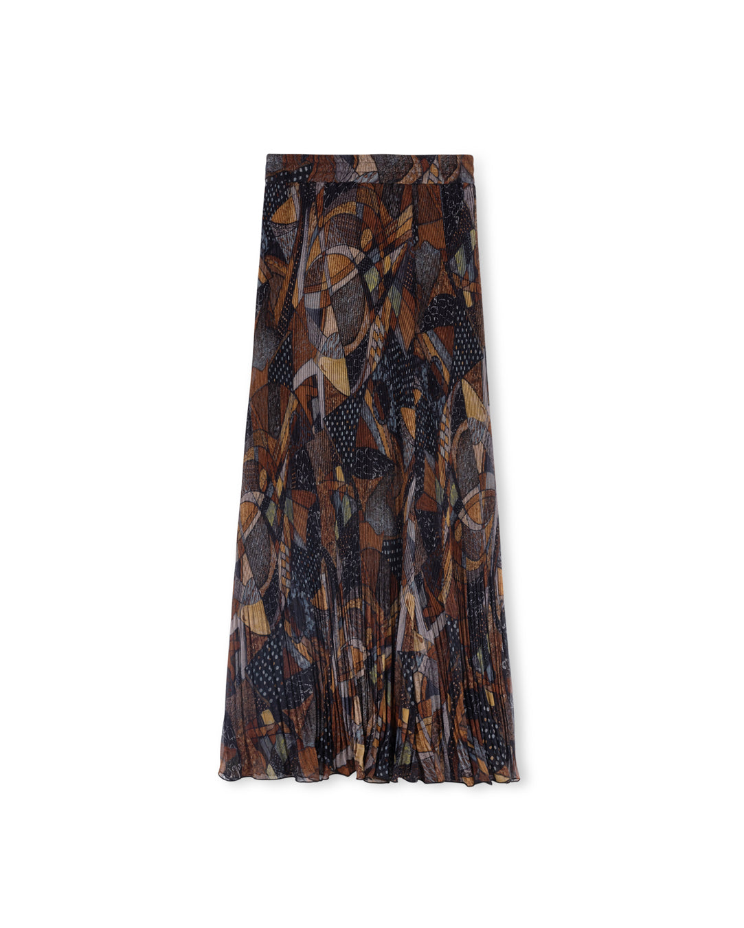 Large Print Chiffon Maxi Skirt