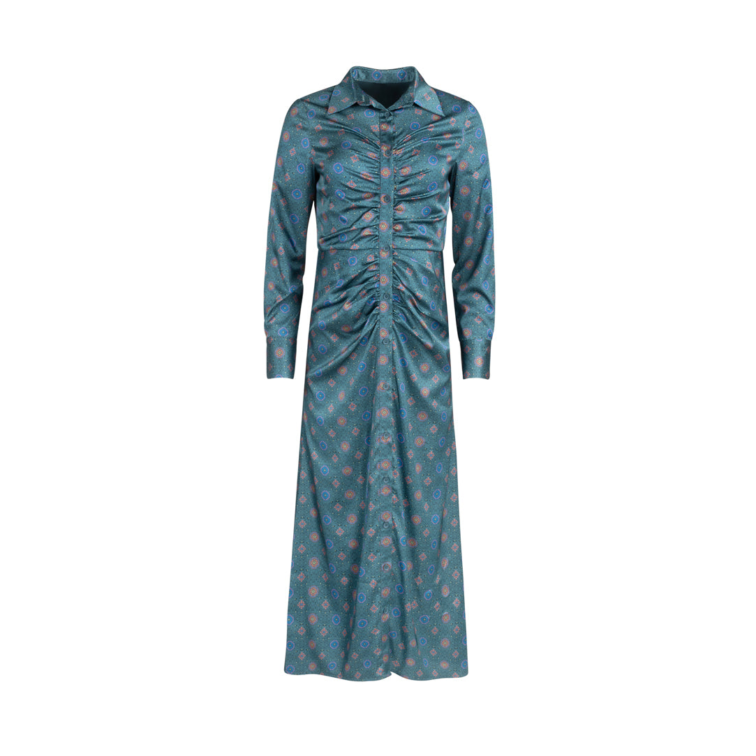 RUCHED BUTTON DOWN DRESS Fallon's RUCHED BUTTON DOWN DRESS Fallon's