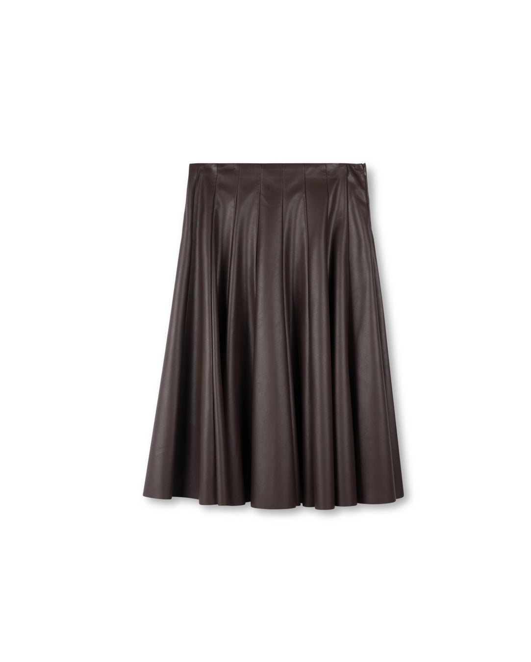 PANELED LEATHER SKIRT