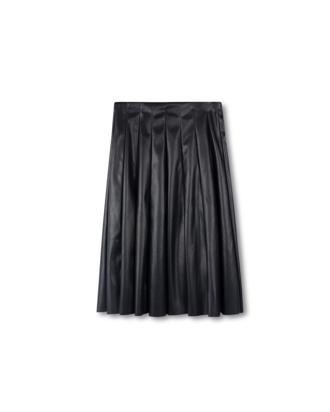 PANELED LEATHER SKIRT