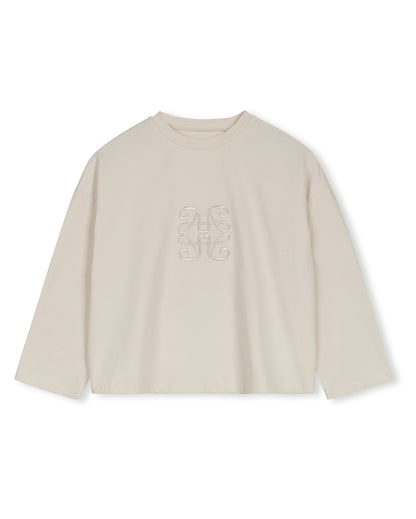 THE QUARTER SLEEVE CROPPED TEE