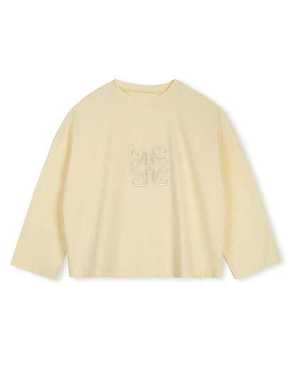 THE QUARTER SLEEVE CROPPED TEE