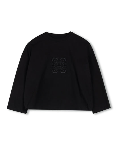 THE QUARTER SLEEVE CROPPED TEE