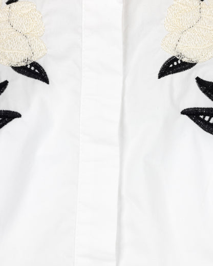 POPLIN EMBROIDED BLOUSE