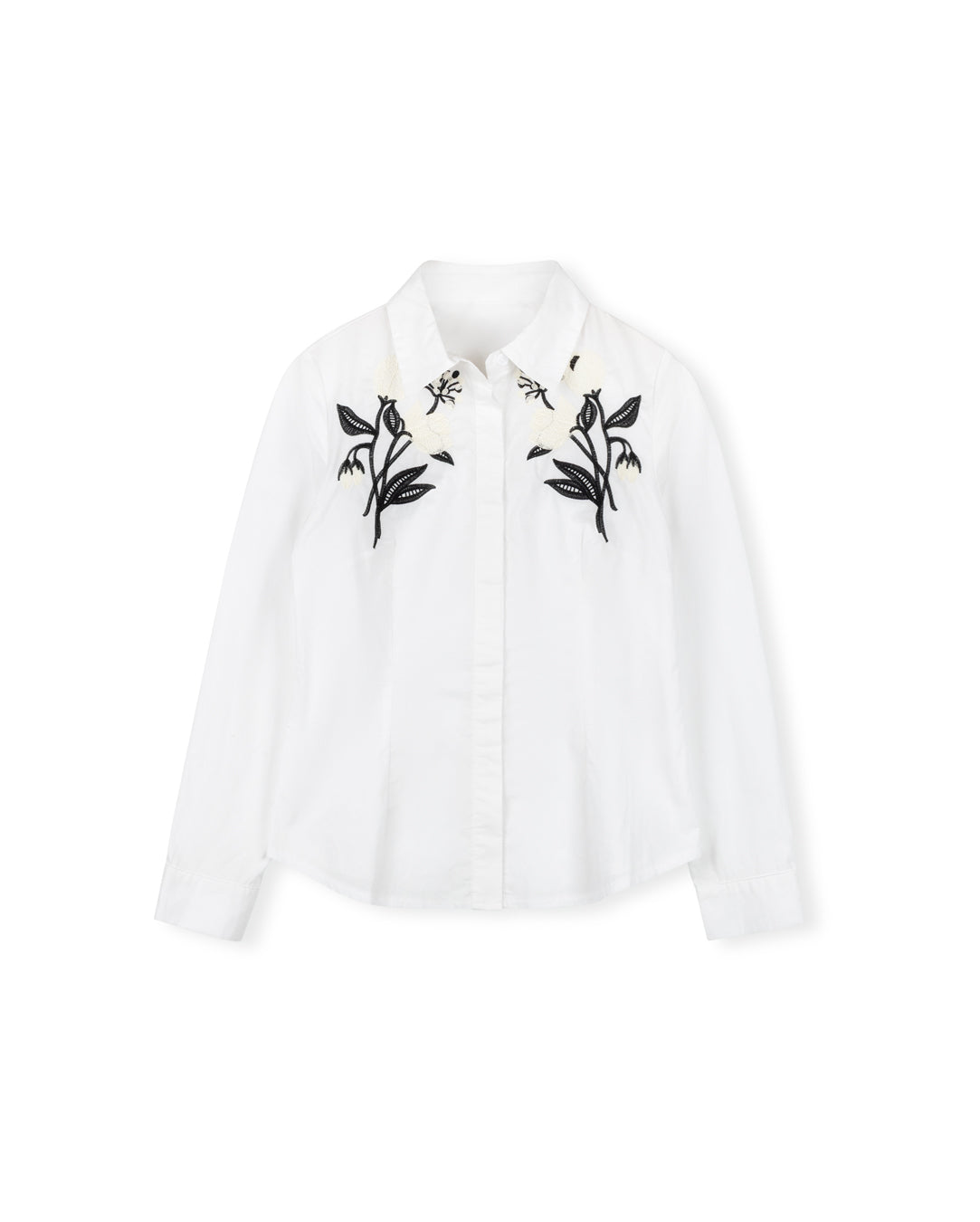 POPLIN EMBROIDED BLOUSE