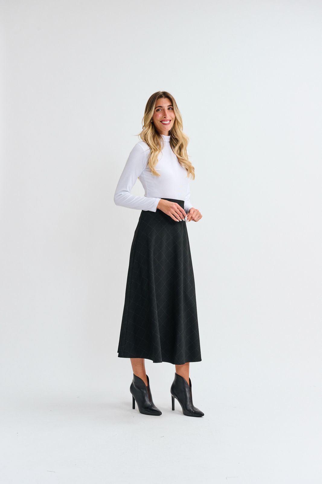 Plaid A-Line Skirt