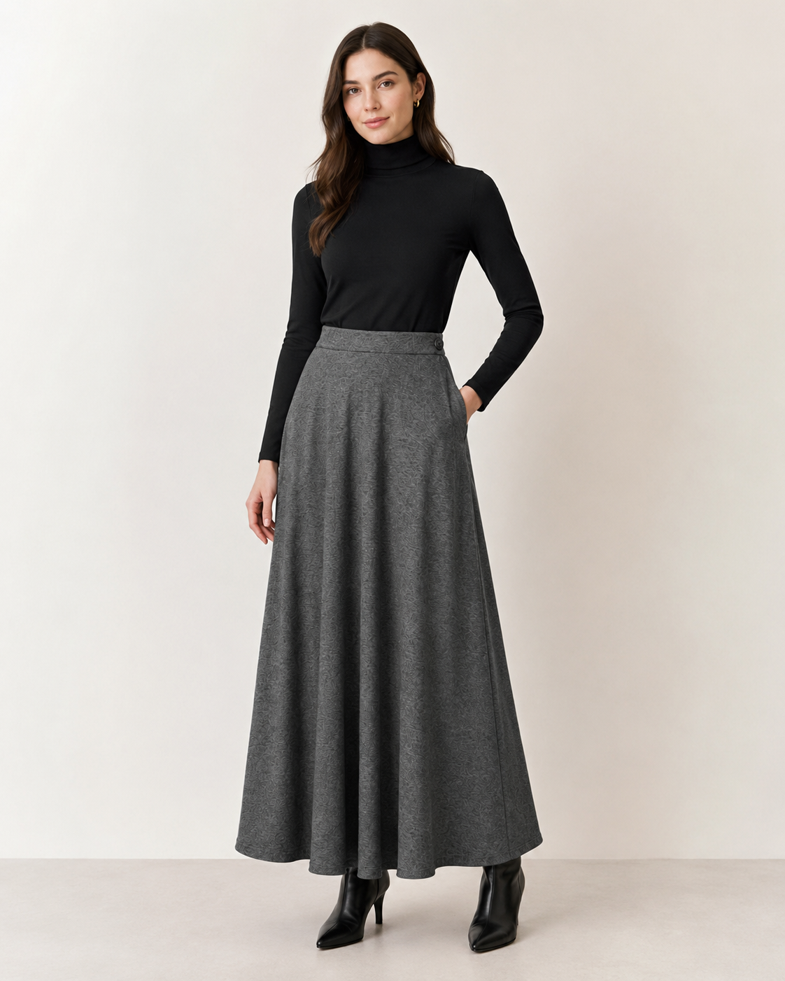 FLARED MAXI SKIRT