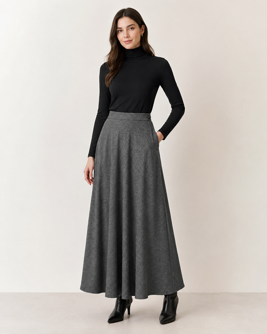 FLARED MAXI SKIRT