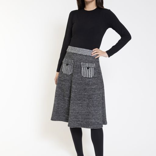 KNIT POCKETS SKIRT