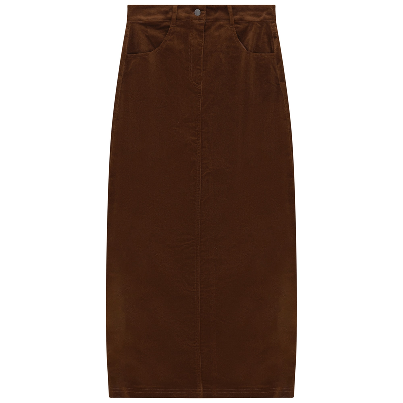 CORDUROY A LINE SKIRT