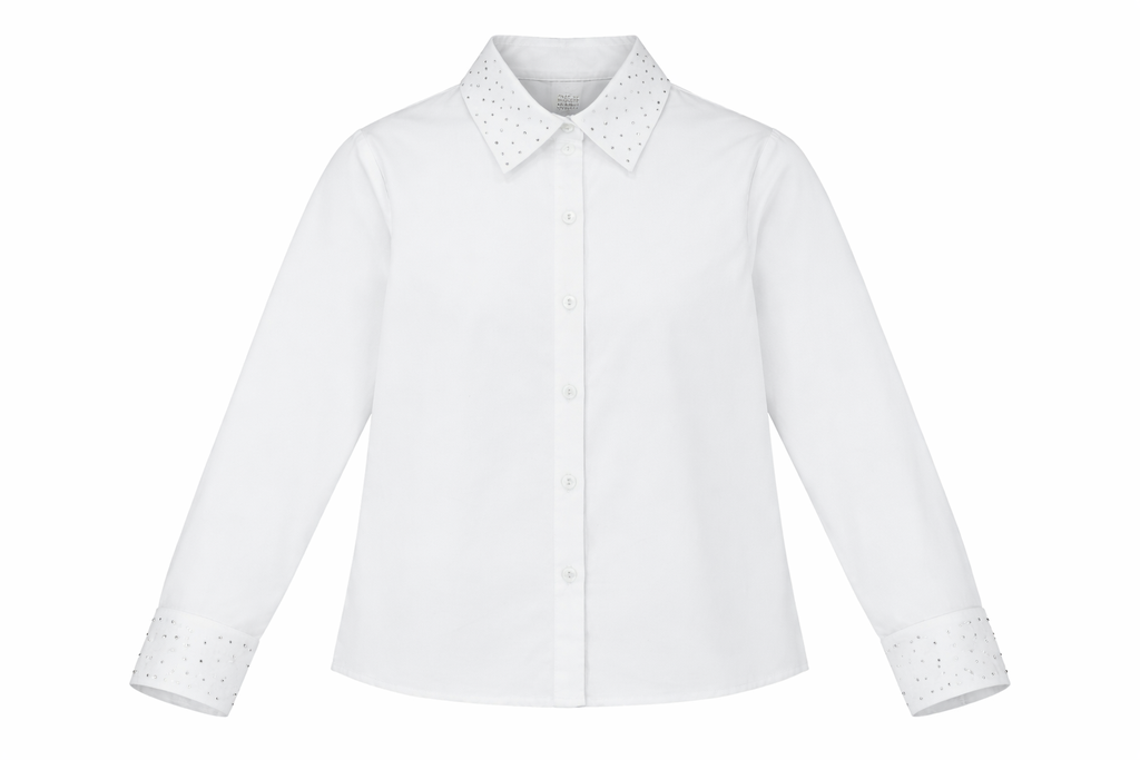 DIAMOND BUTTON DOWN BLOUSE