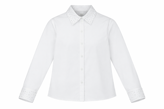 DIAMOND BUTTON DOWN BLOUSE