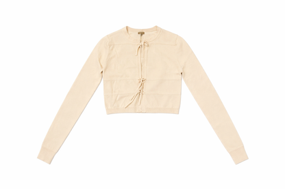 LIGHT TIE CROPPED CARDIGAN