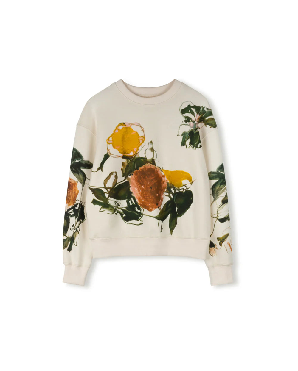 BOLD FLORAL PRINT SWEATSHIRT