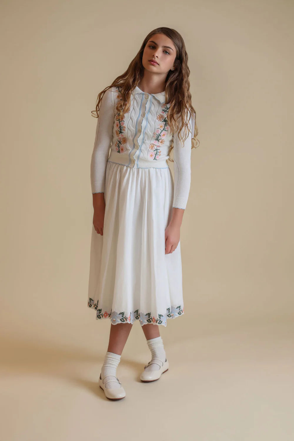 PASTEL EMBROIDERED SKIRT