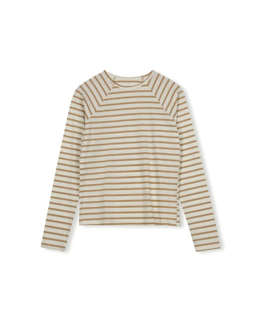 STRIPED RAGLAN SLEEVE TEE