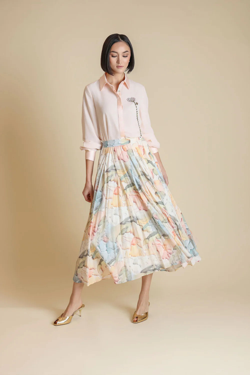 FLAIRY FLORAL SKIRT