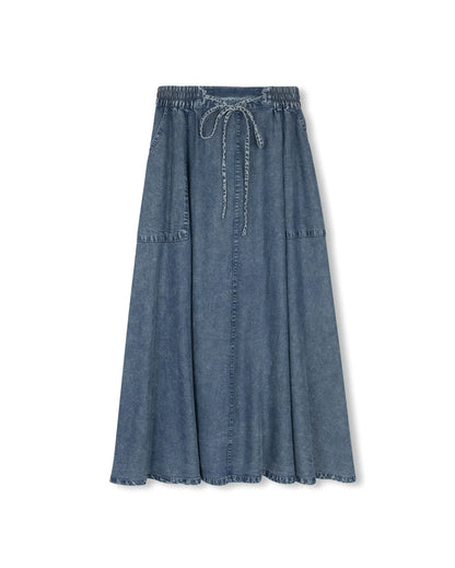 BELLE DRAWSTRING MIDI SKIRT