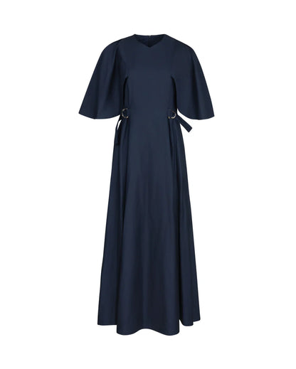 POPLIN CAPE SLEEVE DRESS
